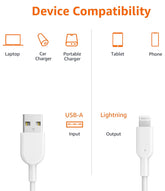 LA' FORTE Fast Apple iPhone, iPad, charging and Lightning Cable